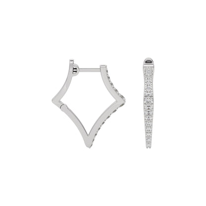 Midnight Dew Diamond Earring 18 KT / White Gold