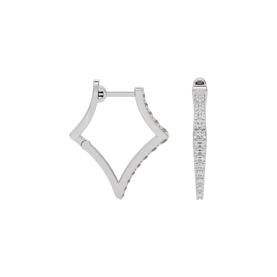Midnight Dew Diamond Earring 18 KT / White Gold