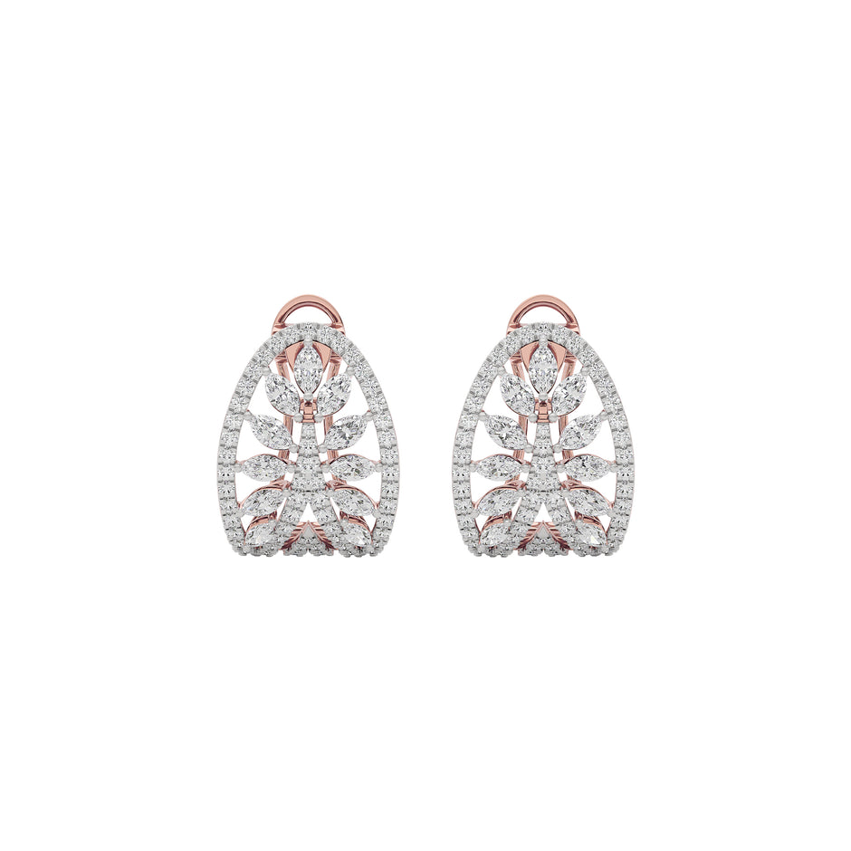 Diamond Moonstone Earrings