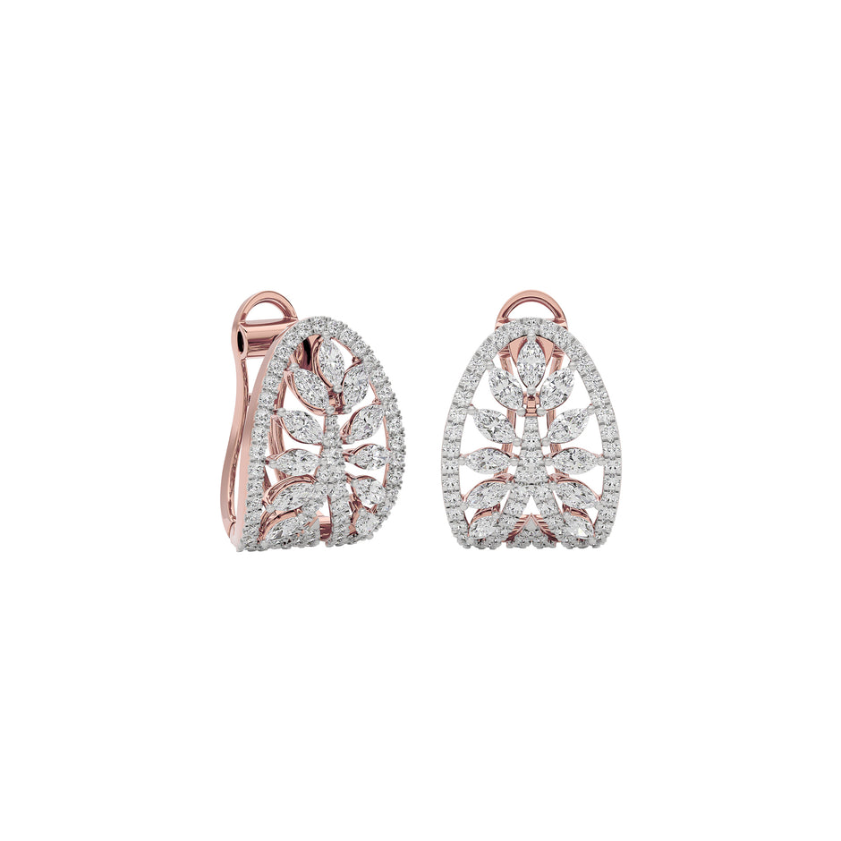 Diamond Moonstone Earrings