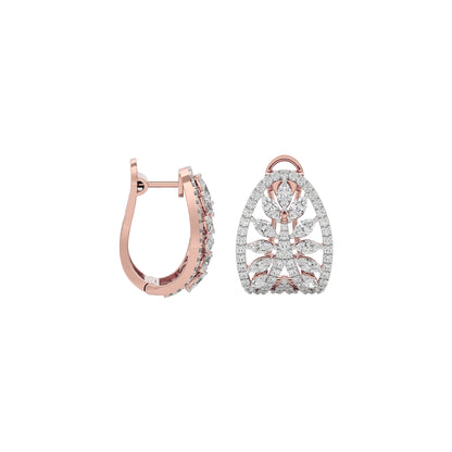 Diamond Moonstone Earrings