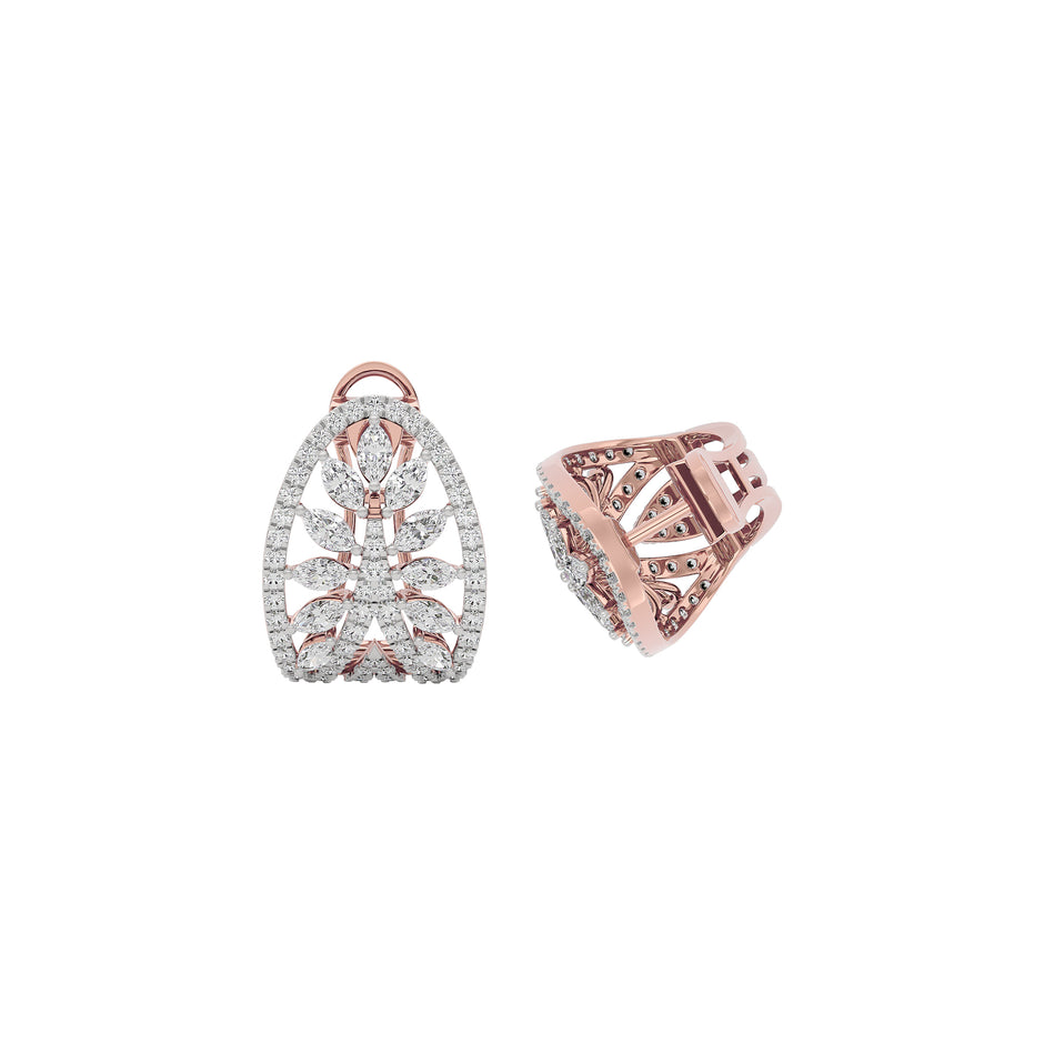 Diamond Moonstone Earrings