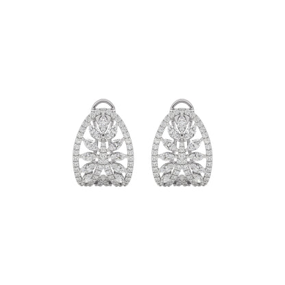 Diamond Moonstone Earrings