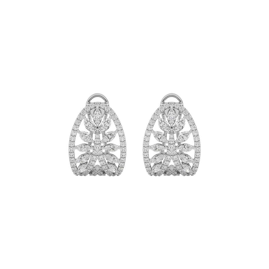 Diamond Moonstone Earrings