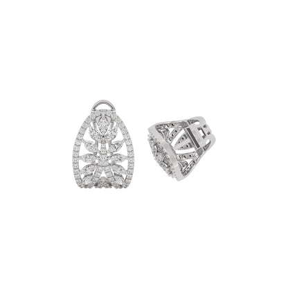 Diamond Moonstone Earrings