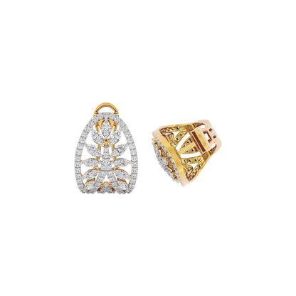 Diamond Moonstone Earrings