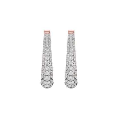 Sapphire Glow Diamond Earring 18 KT / Rose Gold