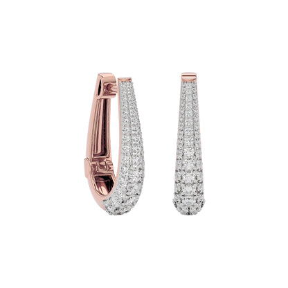 Sapphire Glow Diamond Earring 18 KT / Rose Gold