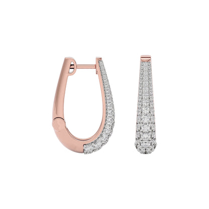 Sapphire Glow Diamond Earring 18 KT / Rose Gold