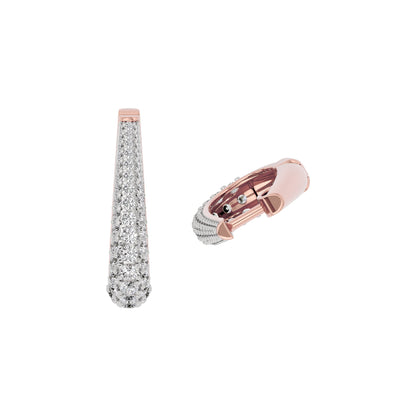Sapphire Glow Diamond Earring 18 KT / Rose Gold