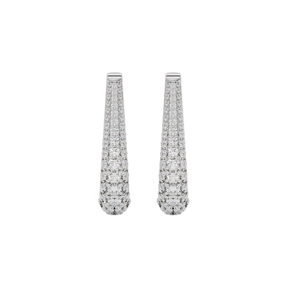 Sapphire Glow Diamond Earring 18 KT / White Gold