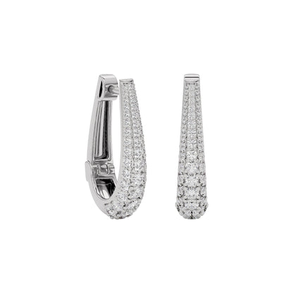 Sapphire Glow Diamond Earring 18 KT / White Gold