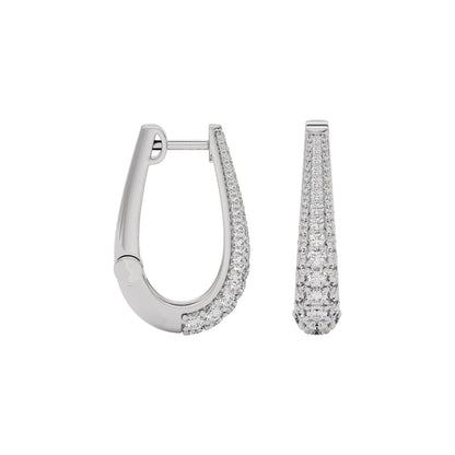 Sapphire Glow Diamond Earring 18 KT / White Gold