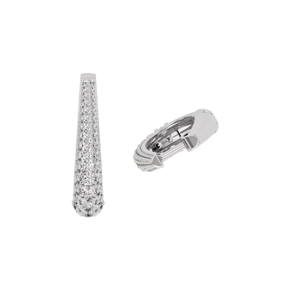 Sapphire Glow Diamond Earring 18 KT / White Gold
