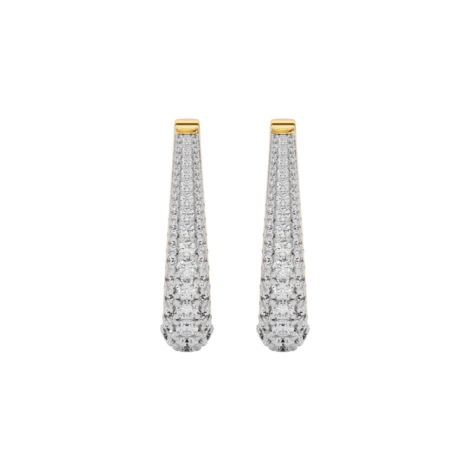 Sapphire Glow Diamond Earring 18 KT / Yellow Gold