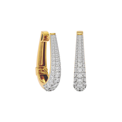 Sapphire Glow Diamond Earring 18 KT / Yellow Gold