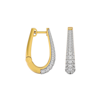 Sapphire Glow Diamond Earring 18 KT / Yellow Gold
