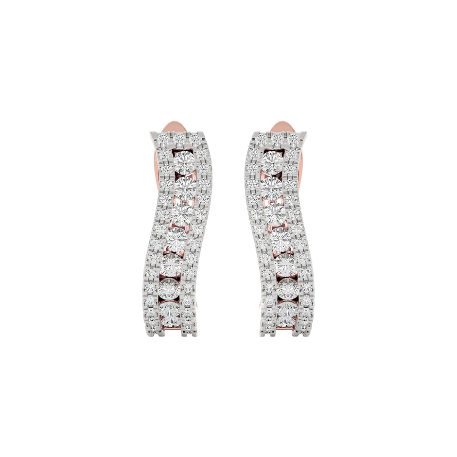 Glowing Halo Diamond Earring 18 KT / Rose Gold