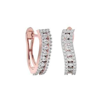 Glowing Halo Diamond Earring 18 KT / Rose Gold
