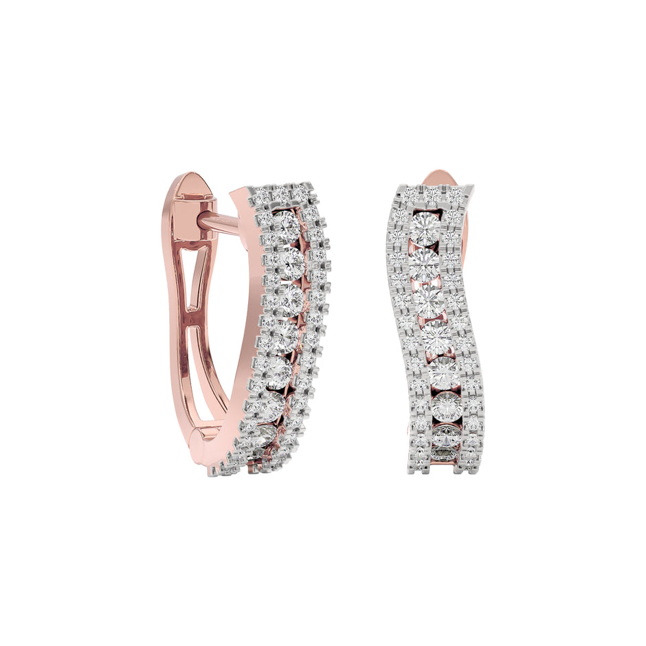 Glowing Halo Diamond Earring 18 KT / Rose Gold