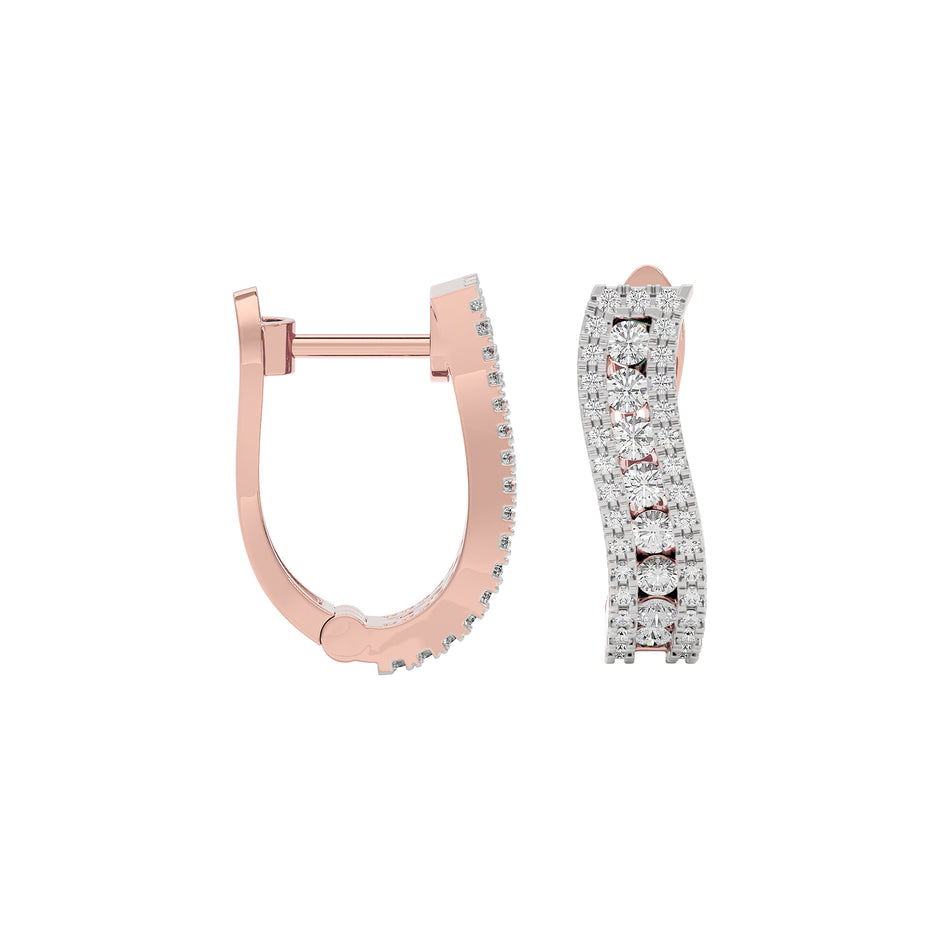 Glowing Halo Diamond Earring 18 KT / Rose Gold