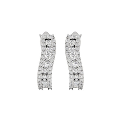 Glowing Halo Diamond Earring 18 KT / White Gold