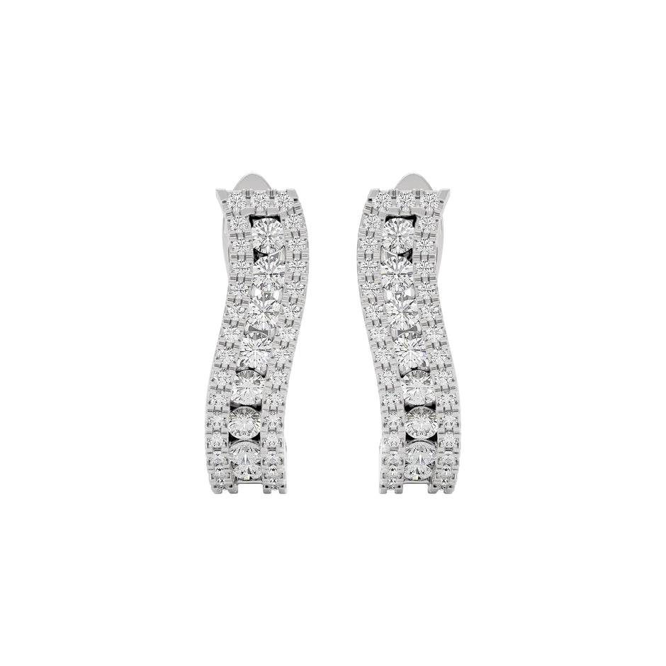 Glowing Halo Diamond Earring 18 KT / White Gold
