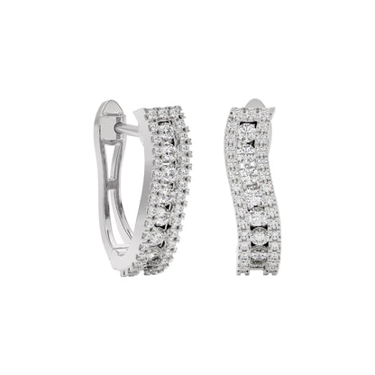 Glowing Halo Diamond Earring 18 KT / White Gold