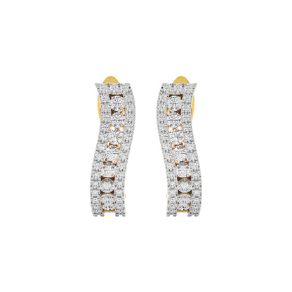 Glowing Halo Diamond Earring 18 KT / Yellow Gold