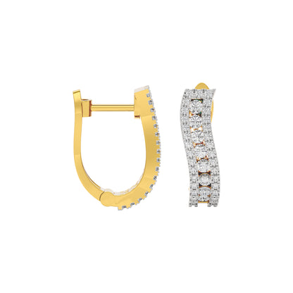 Glowing Halo Diamond Earring 18 KT / Yellow Gold