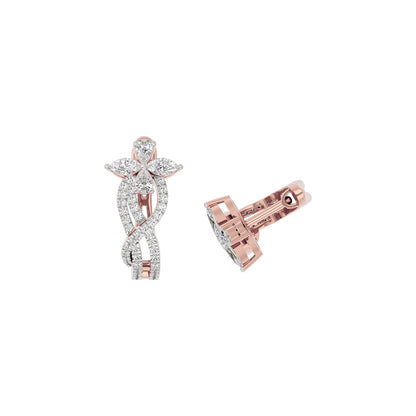 Crystal Petal Diamond Earrings