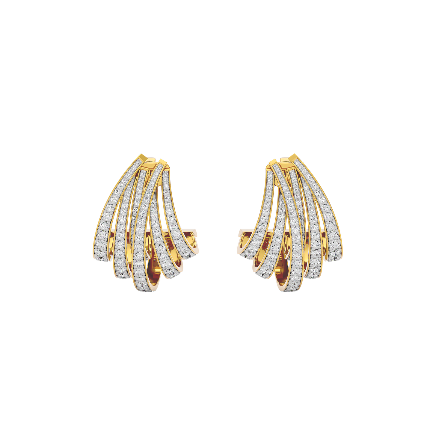 Luminous Pulse Diamond Earring