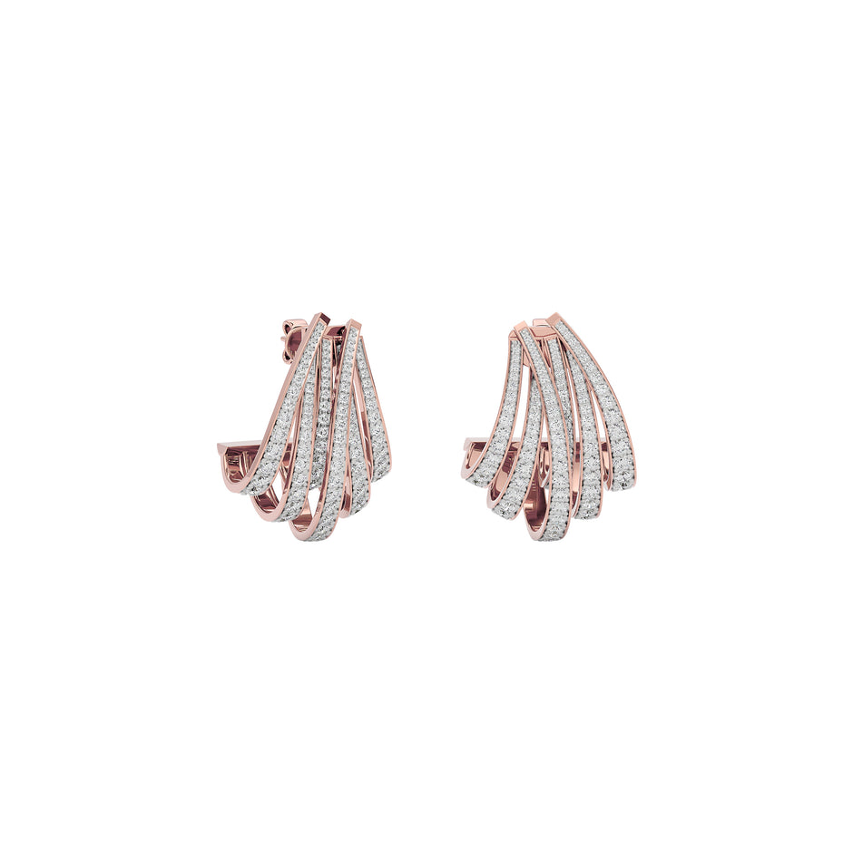 Luminous Pulse Diamond Earring 18 KT / Rose Gold