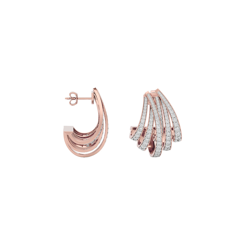 Luminous Pulse Diamond Earring 18 KT / Rose Gold