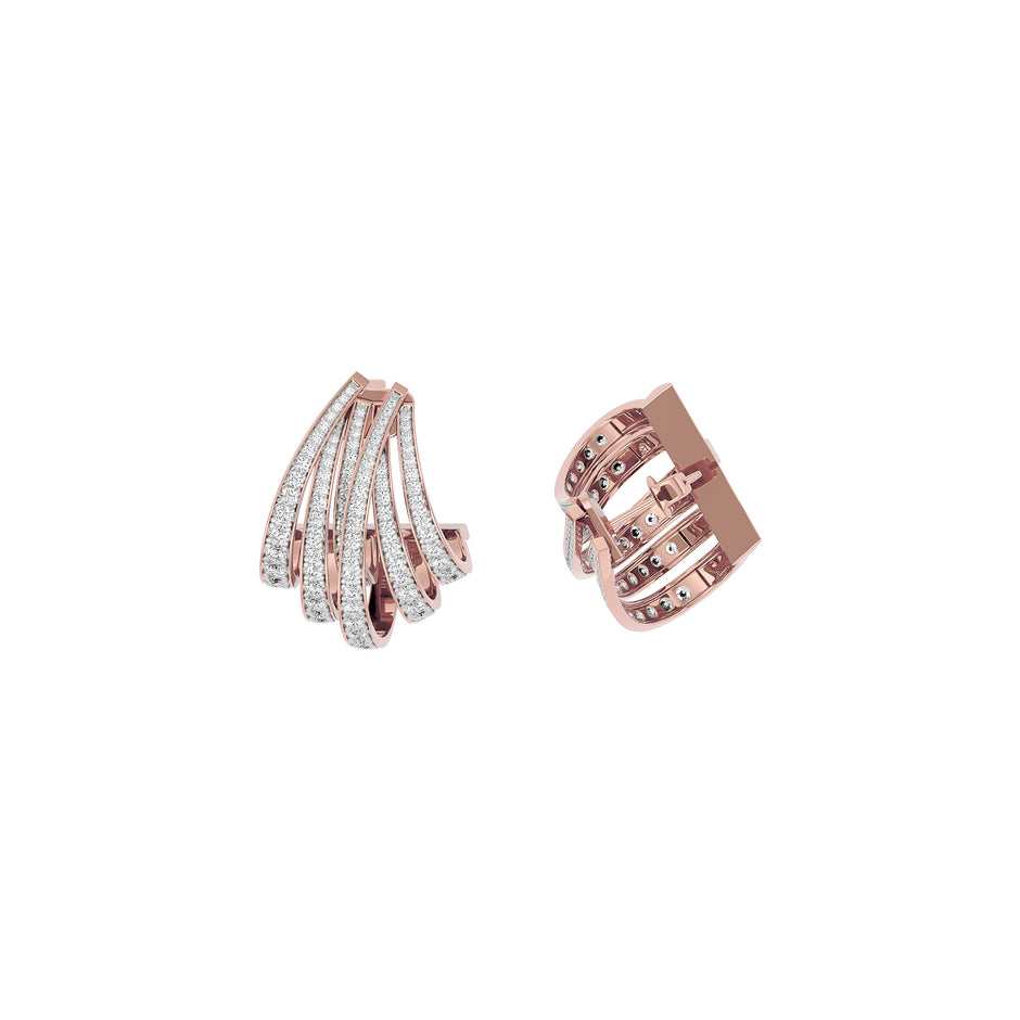 Luminous Pulse Diamond Earring 18 KT / Rose Gold