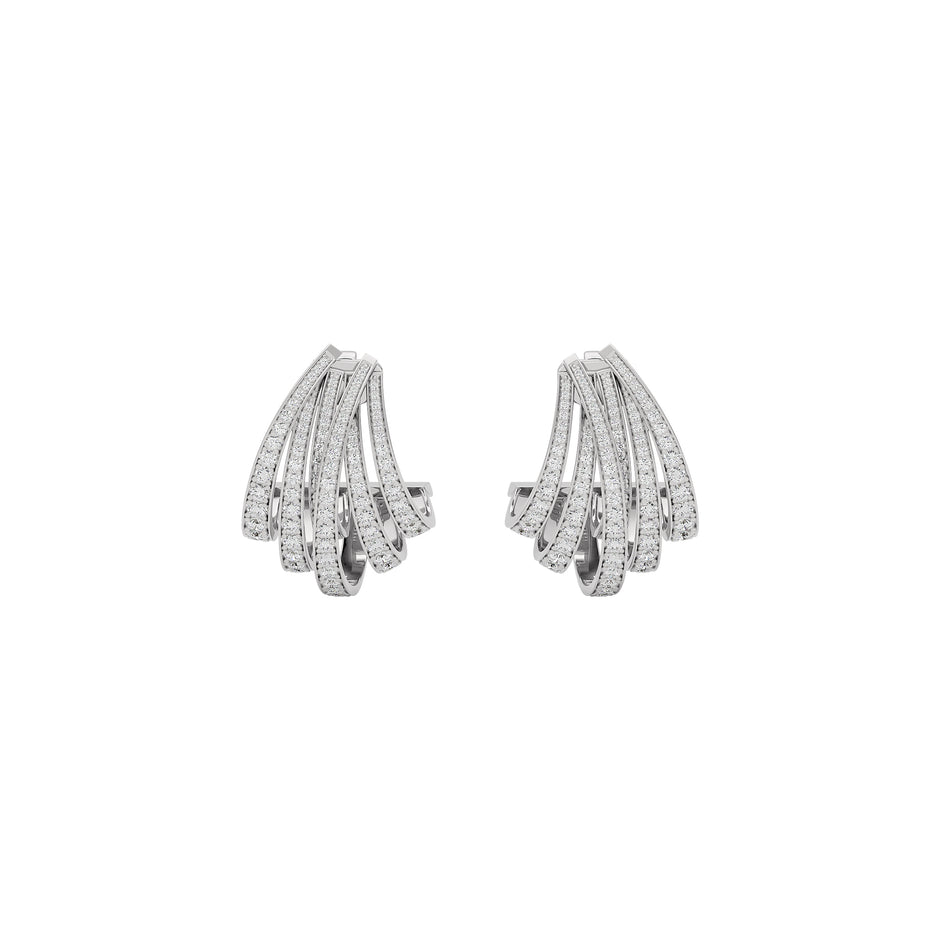 Luminous Pulse Diamond Earring 18 KT / White Gold