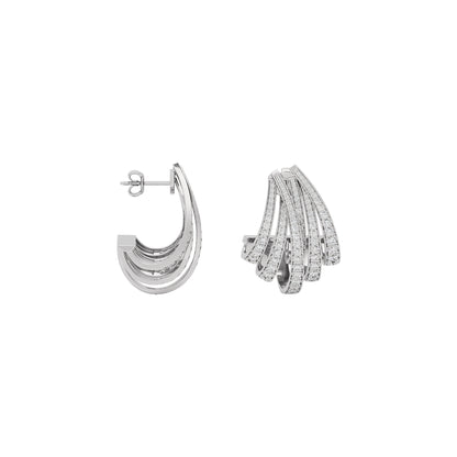 Luminous Pulse Diamond Earring 18 KT / White Gold
