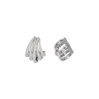 Luminous Pulse Diamond Earring 18 KT / White Gold