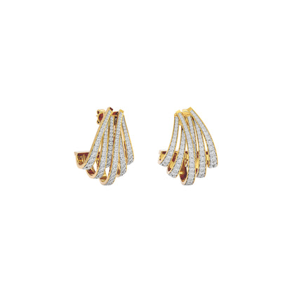 Luminous Pulse Diamond Earring 18 KT / Yellow Gold