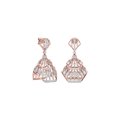 Diamond Glisten Earring 18 KT / Rose Gold