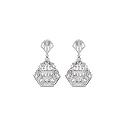 Diamond Glisten Earring 18 KT / White Gold