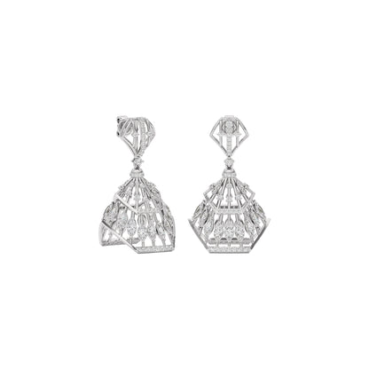Diamond Glisten Earring 18 KT / White Gold