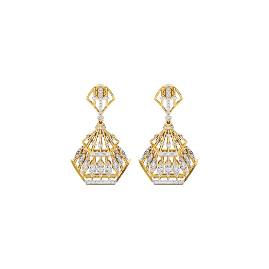 Diamond Glisten Earring 18 KT / Yellow Gold