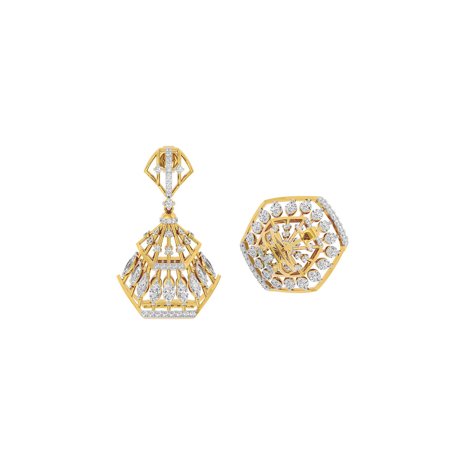 Diamond Glisten Earring 18 KT / Yellow Gold