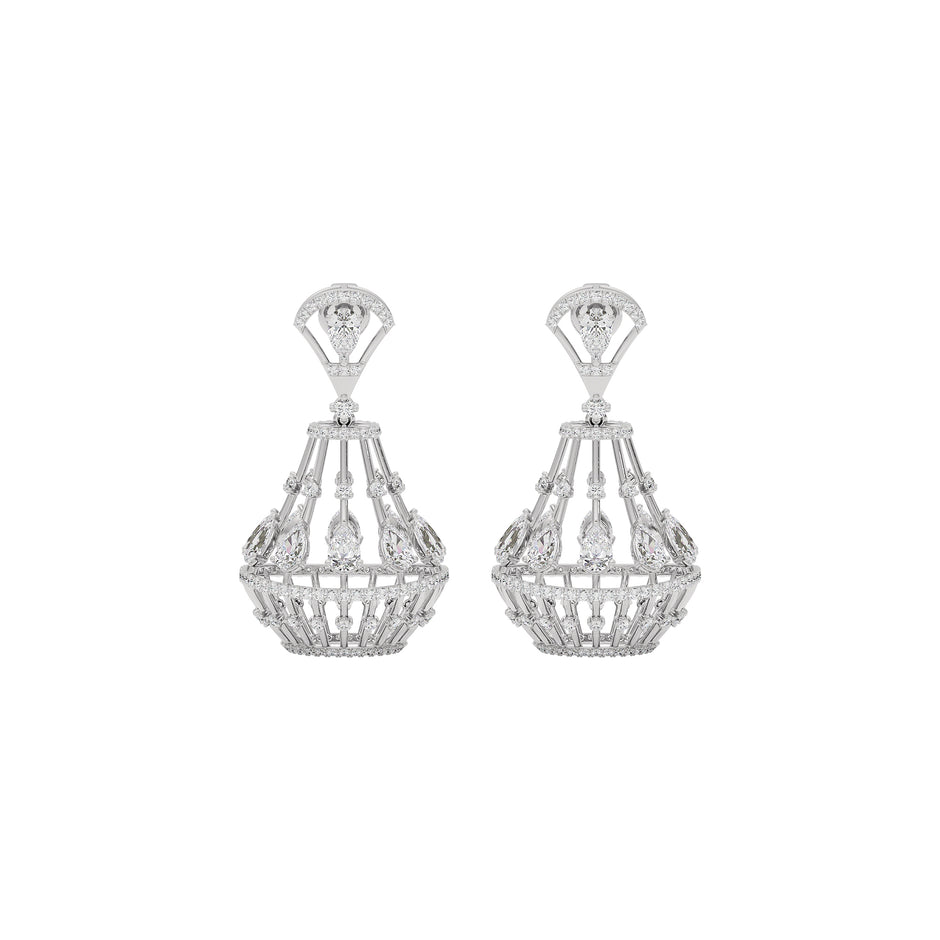 Crystal Serene Diamond Earring 18 KT / White Gold