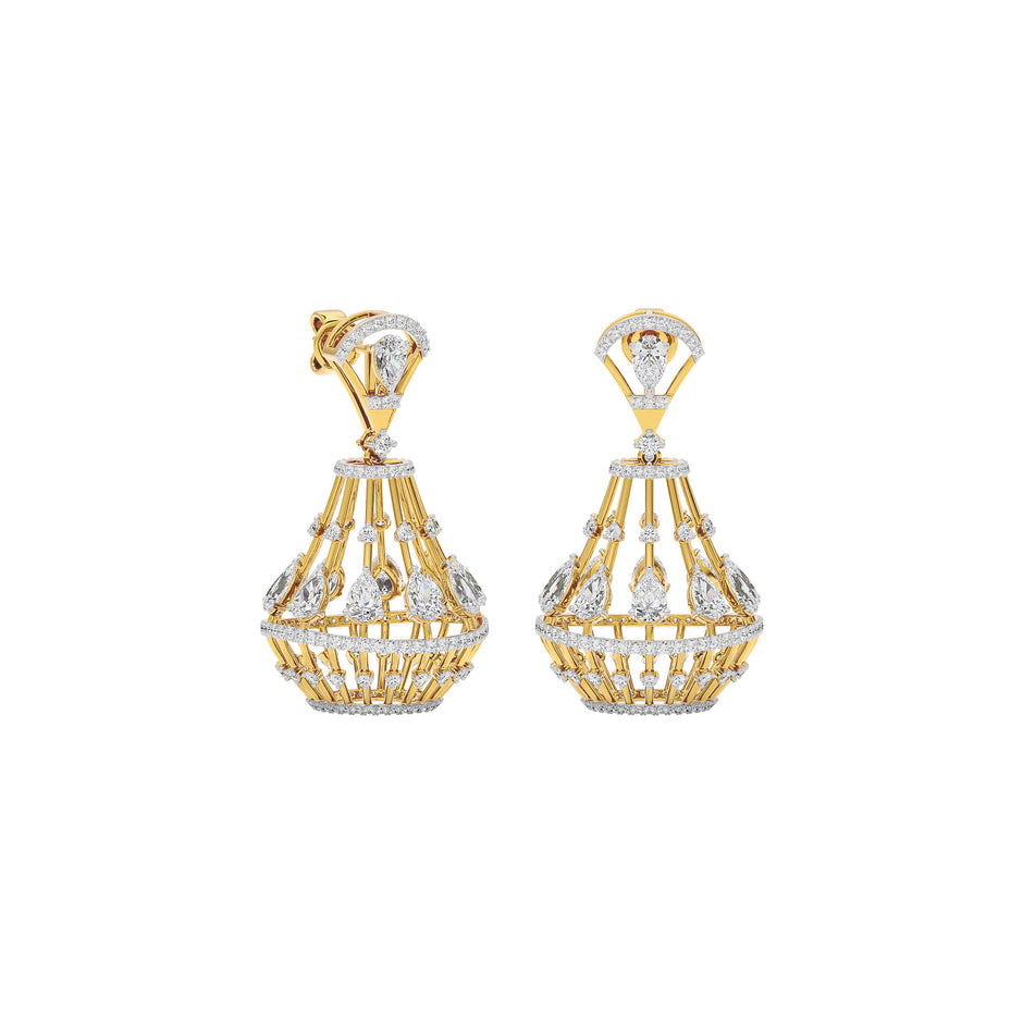Crystal Serene Diamond Earring 18 KT / Yellow Gold