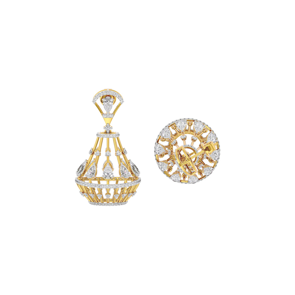 Crystal Serene Diamond Earring 18 KT / Yellow Gold