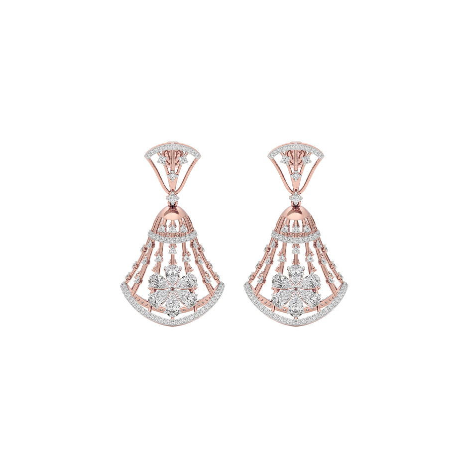 Glittering Shine Diamond Earring 18 KT / Rose Gold