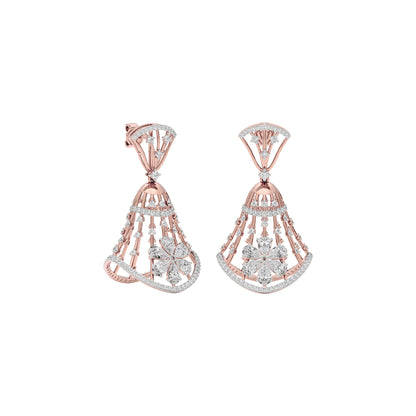 Glittering Shine Diamond Earring 18 KT / Rose Gold