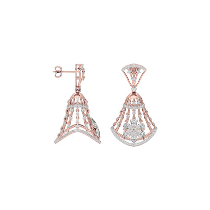 Glittering Shine Diamond Earring 18 KT / Rose Gold